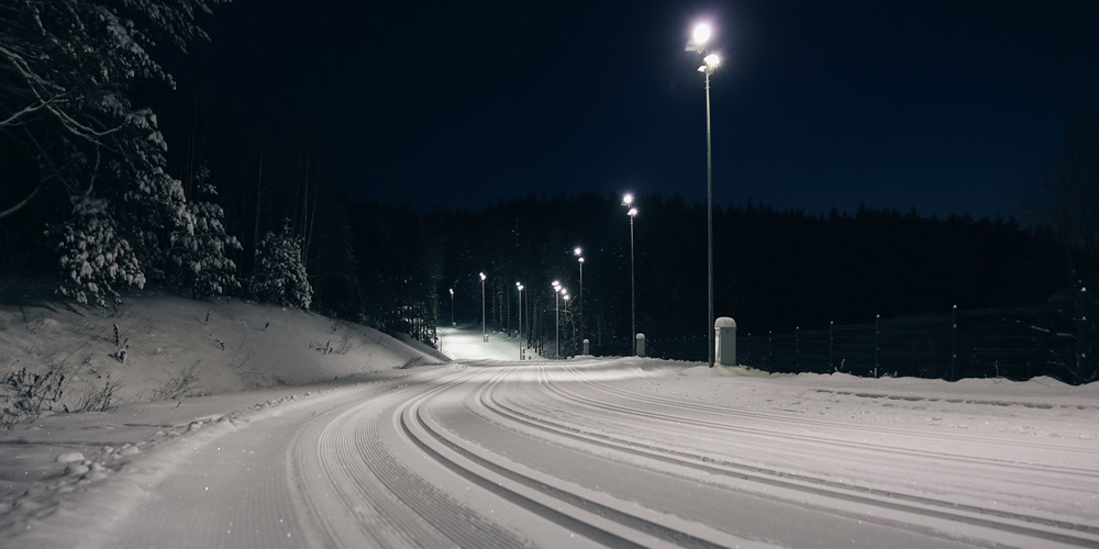 Освещение трасс для занятий беговыми лыжами